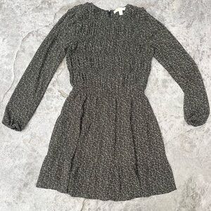 Michael Kors Green Flower Print Party Dress Floral